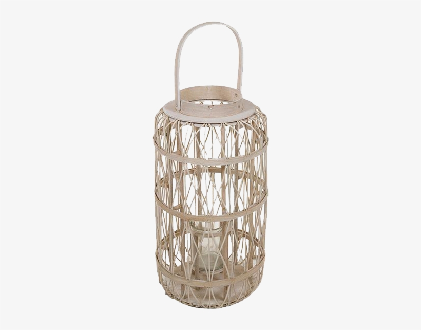 Farol Ratan Natural - Wellindal Cesta Candelabro Mahe Blanca, transparent png
