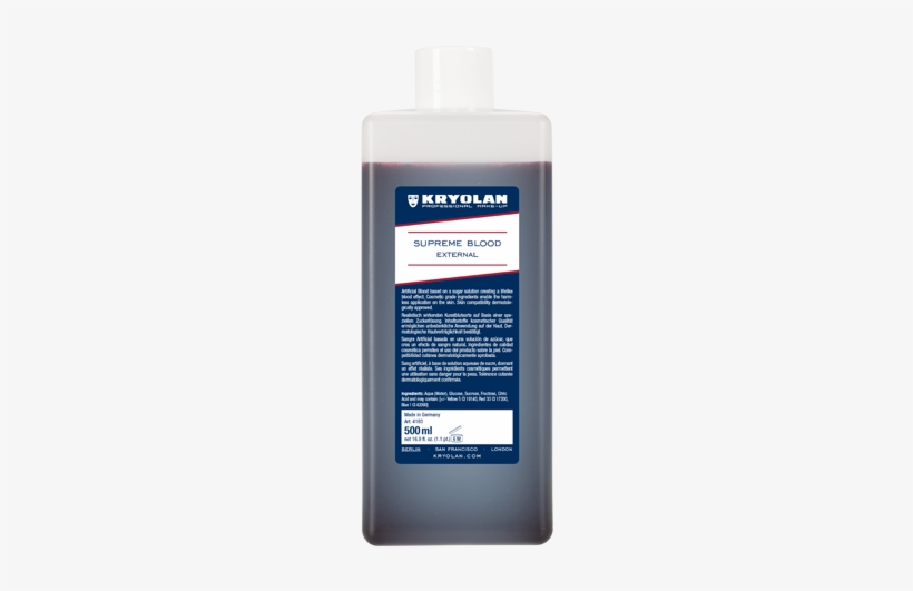 Kryolan 4183 Supreme Blood External 16 Oz 210838 By - Kryolan Supreme External Blood - Light, transparent png