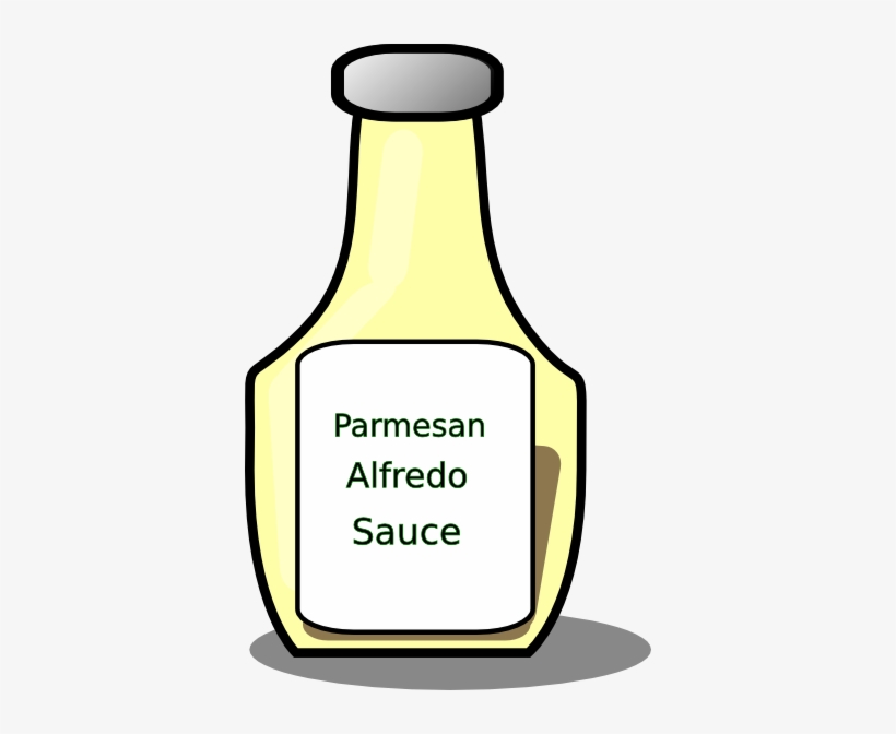 Sauce Clipart Sauce Bottle - Alfredo Clipart, transparent png