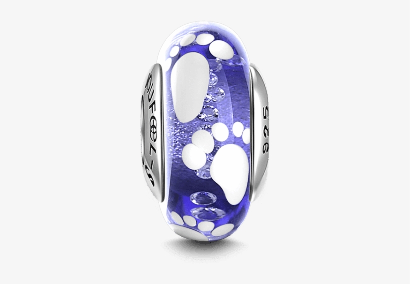 Baby Feet Dark Blue Murano Glass, transparent png