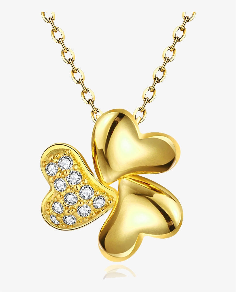 Nuestra Empresa - Gold Plated Petite Trio-clover Necklace, transparent png