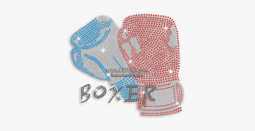 Colorful Boxer With Blue & Red Boxing Gloves Iron-on - Solar Air Conditioning, transparent png