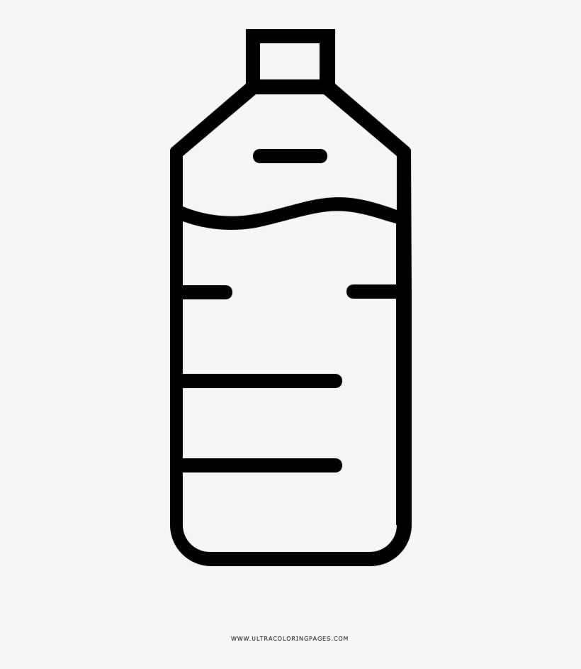Plastic Bottles Clipart Colouring Page - Pollution, transparent png