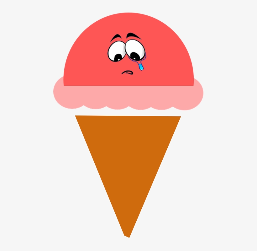 Sad Strawberry Ice Cream, transparent png