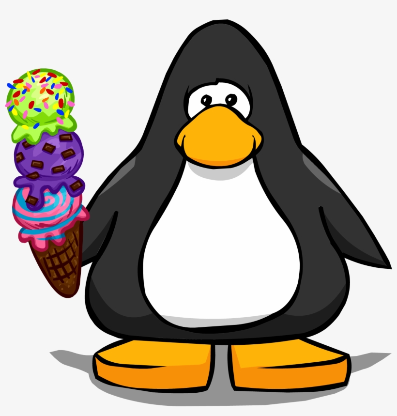 Every Flavor Ice Cream From A Player Card - Penguin With Ice Cream, transparent png