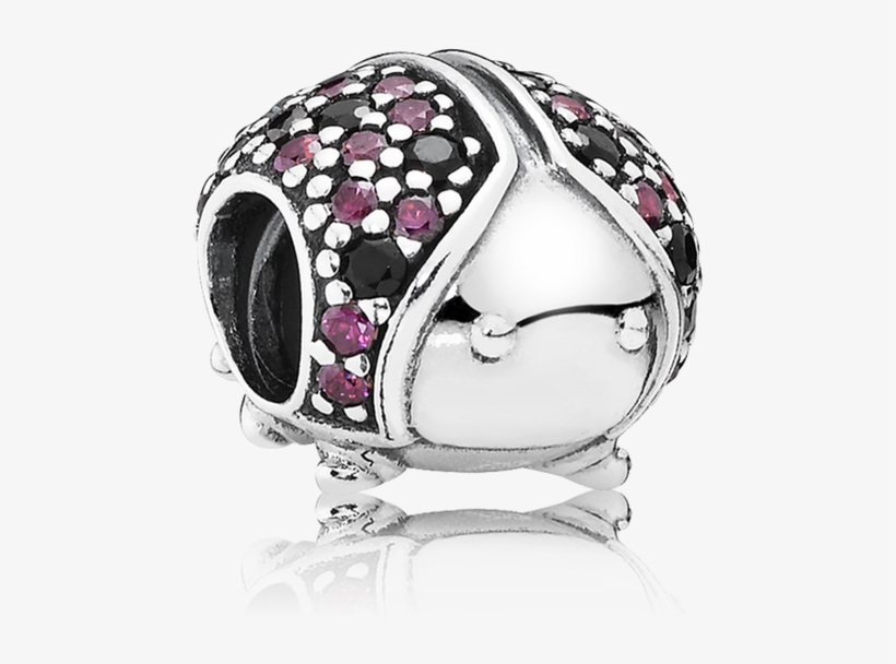 Sparkling Ladybug, Fancy Rojo Cz & Negro Crystal - Pandora Ladybug, transparent png