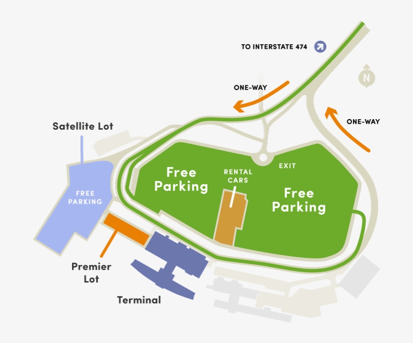 Download Transparent Pia Parking Map Peoria Airport Parking Location