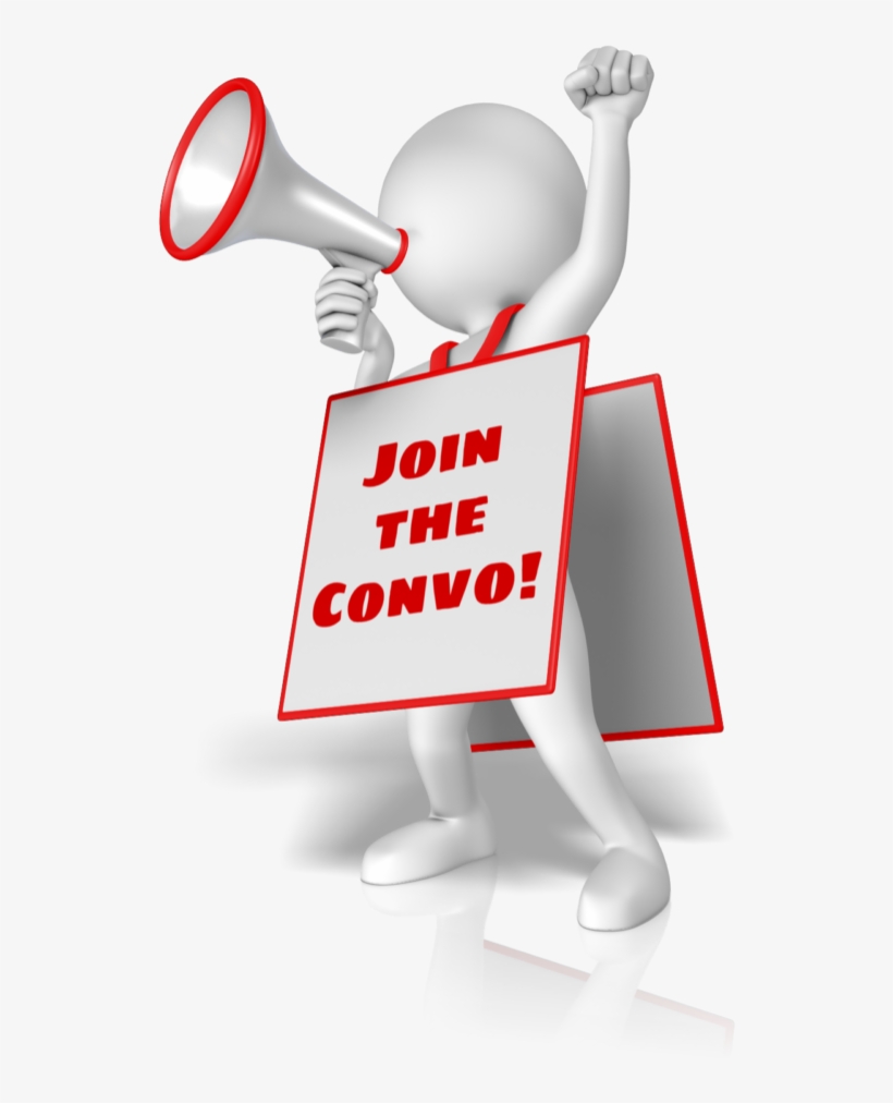 Figure With Megaphone Wearing Sign - Clip Art, transparent png
