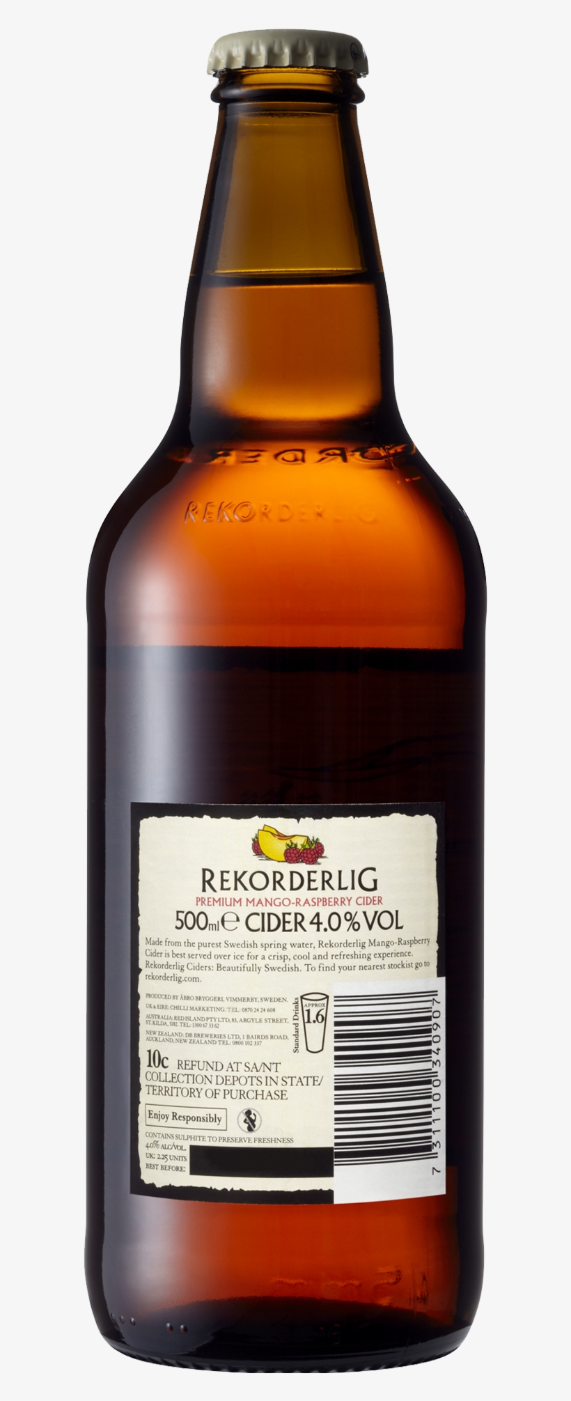 Rekorderlig Mango And Raspberry 500ml, transparent png