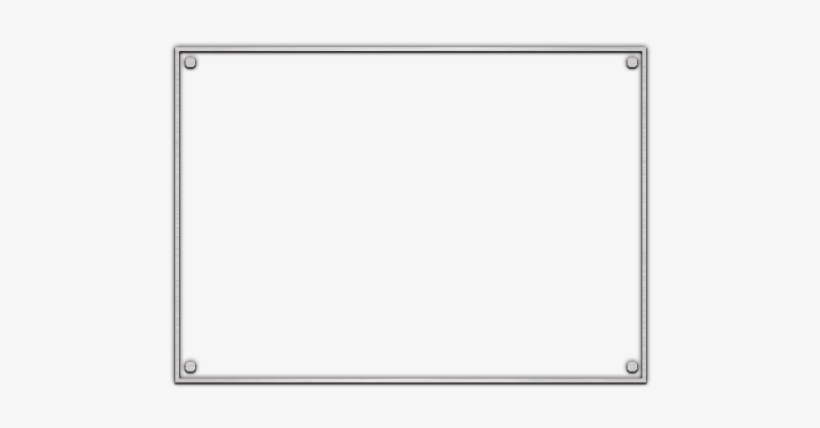 Silver Border 1 - Rectangle Shape Clipart Black And White, transparent png