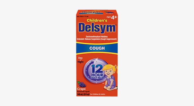 Photo Of Delsym Cough, For Children & Adults, 12 Hour - Delsym Kids, transparent png