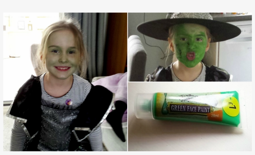 Girl Stuck With Green Face After Halloween Paint Won't - Green Face Paint Wilko, transparent png