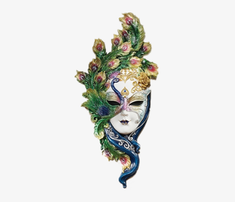 Free Mascaras De Teatro Png - Design Toscano Mask Of Venice Wall Sculpture: Peacock, transparent png