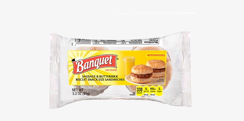 Sausage & Buttermilk Biscuit Mini Sandwiches - Banquet Crispy Breaded Drumsticks 32 Oz Bag, transparent png