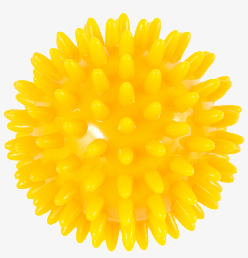 Yellow Spikey Ball03 - Thera-band Noppenballen 8 Cm - Yellow, transparent png