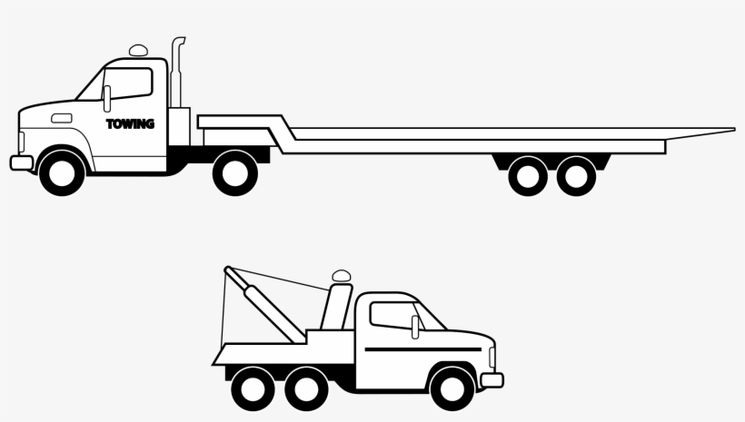 Big Image - Flatbed Tow Truck Png, transparent png