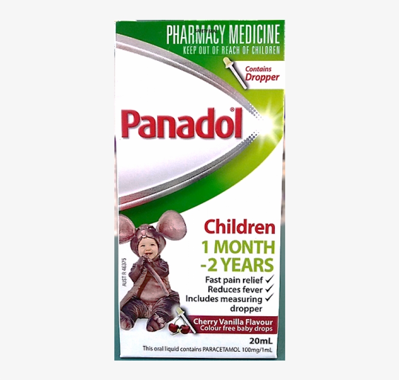 Panadol Children Baby Drops Colour Free 20ml With Dropper - Childrens Panadol 20ml, transparent png
