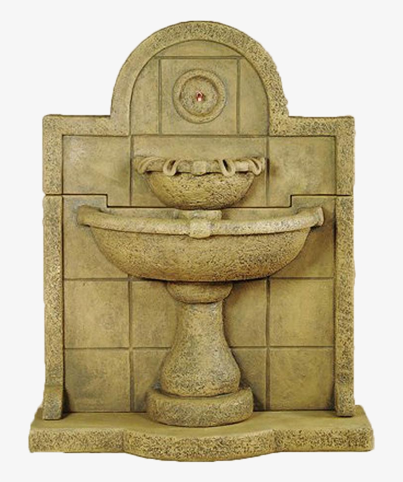 Terme Del Foro Wall Cast Stone Outdoor Water Fountain - Fountain, transparent png