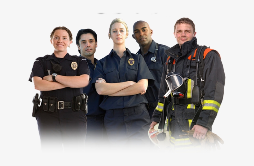 By Morgan Bryce - Firefighters Police Officers Paramedics, transparent png