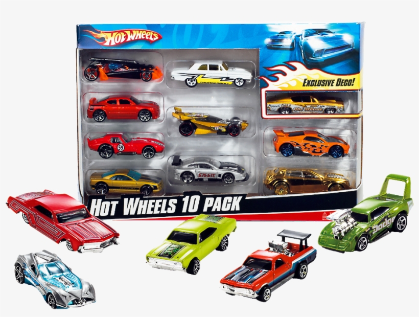 Hot Wheels 10 Car Giftpack, , Large - Hot Wheels 10 Car Gift Pack Assorted, transparent png