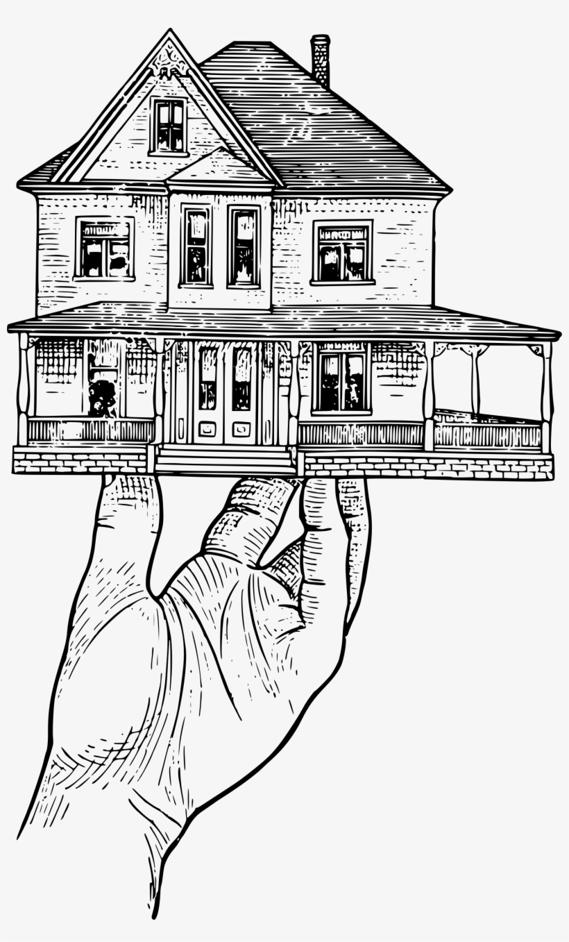 House In A Hand Svg Library Stock - Home On Hand Clipart, transparent png