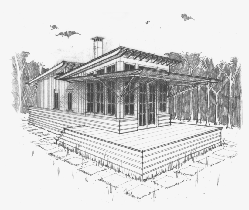Saltbox Elevation Sketch - Sketch, transparent png