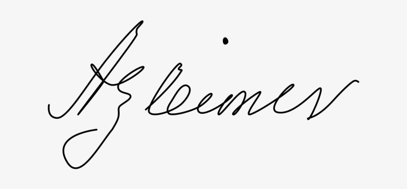 Como Se Escreve Alzheimer E A História Do Médico Que - Alois Alzheimer Signature, transparent png