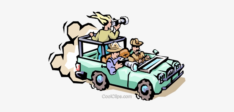 Safari Jeep Royalty Free Vector Clip Art Illustration - Safari Jeep Clipart, transparent png