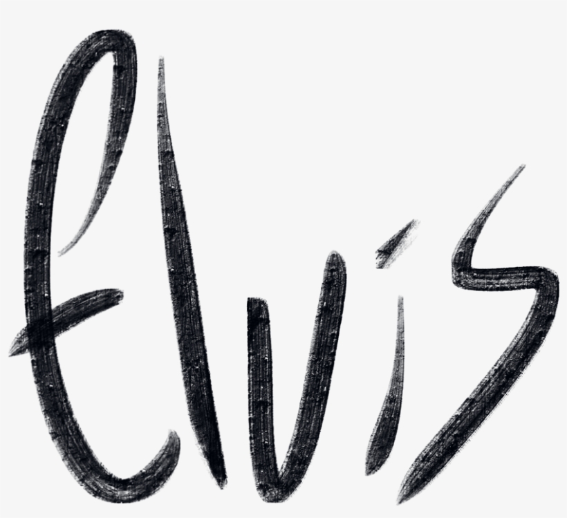 Elvis Presley Sketchy Name Men's Regular Fit T-shirt - Shirt, transparent png