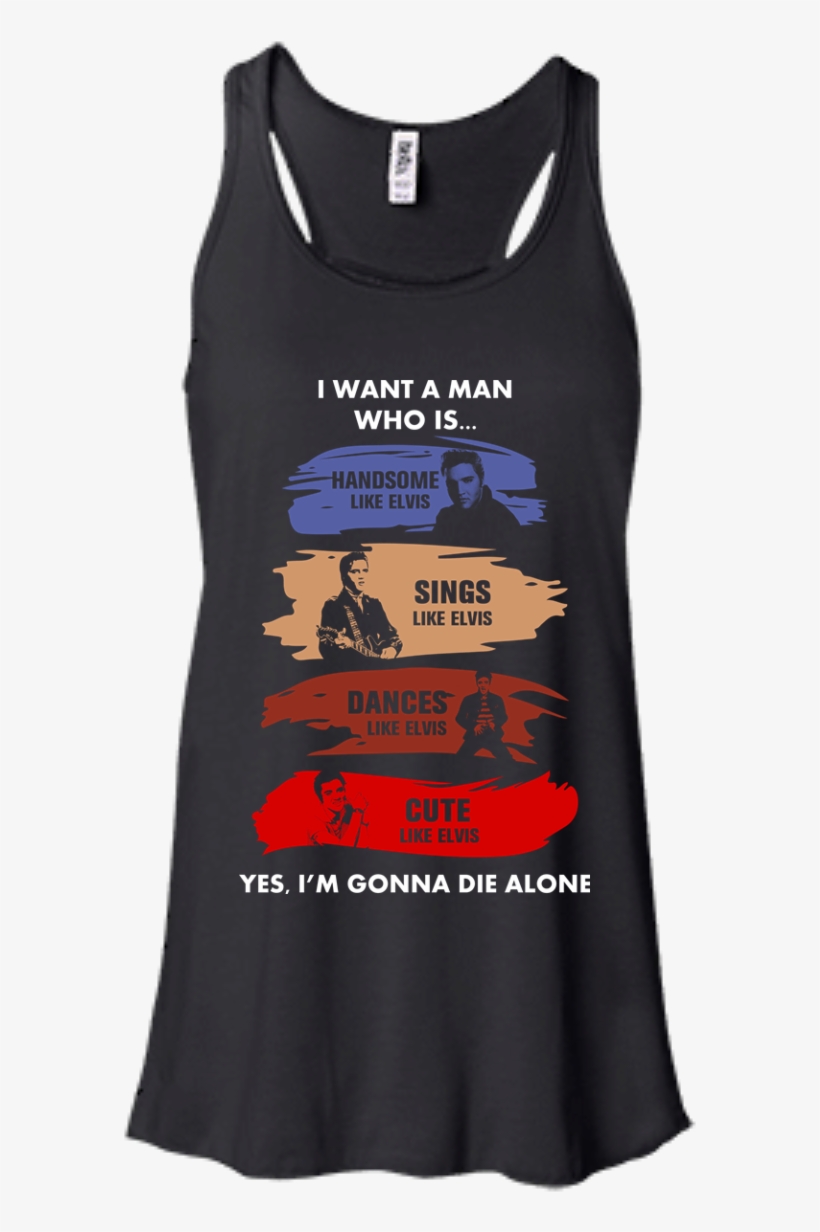 Elvis Presley - Greatdanecompany Autism Love Ladies Flowy Racerback, transparent png