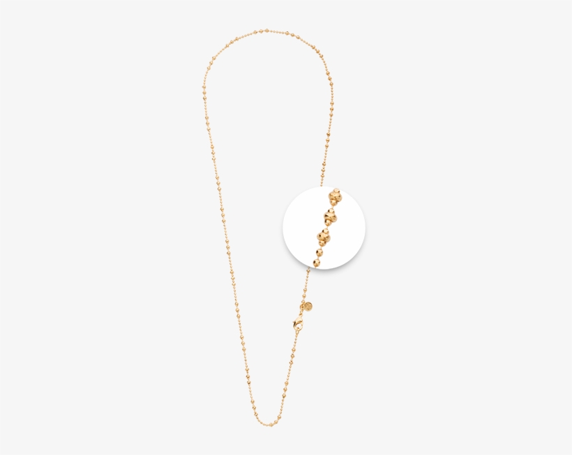 Nikki Lissoni Gold Plated Beaded Chain For Any Coin - Necklace, transparent png