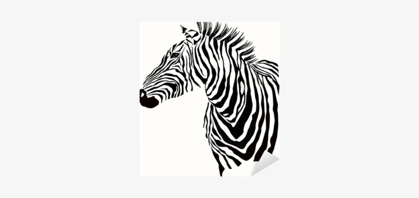 Animal Illustration Of Vector Zebra Silhouette Sticker - Zebra Cross Stitch Free, transparent png