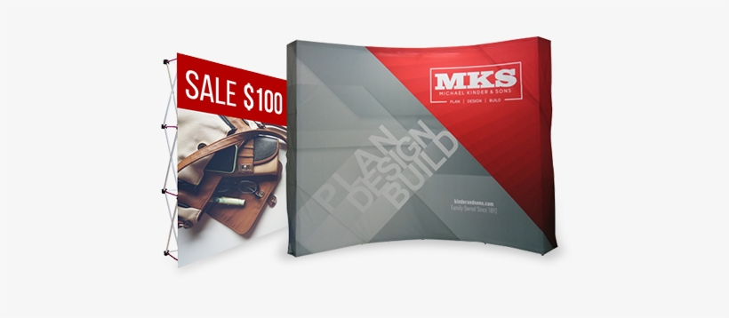 Fabric Pop Up Straight Display, transparent png