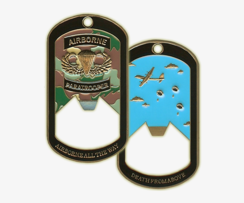 Airborne Paratrooper Dog Tag Bottle Opener - Paratrooper Dog Tag, transparent png
