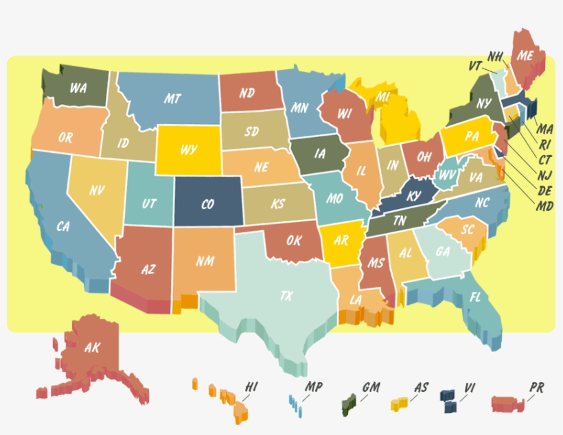 Us Map - Whats A State, transparent png