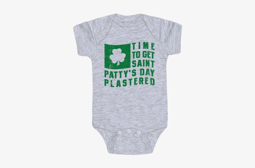 Time To Get Saint Patty's Day Plastered Baby - Dnd Baby Onesie, transparent png