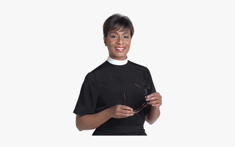 Womens Clergy Blouse Neckband - Shirt, transparent png