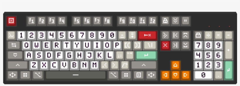Pixelated By Zeuzera 104-key Custom Mechanical Keyboard - Keyboard Pixelated, transparent png