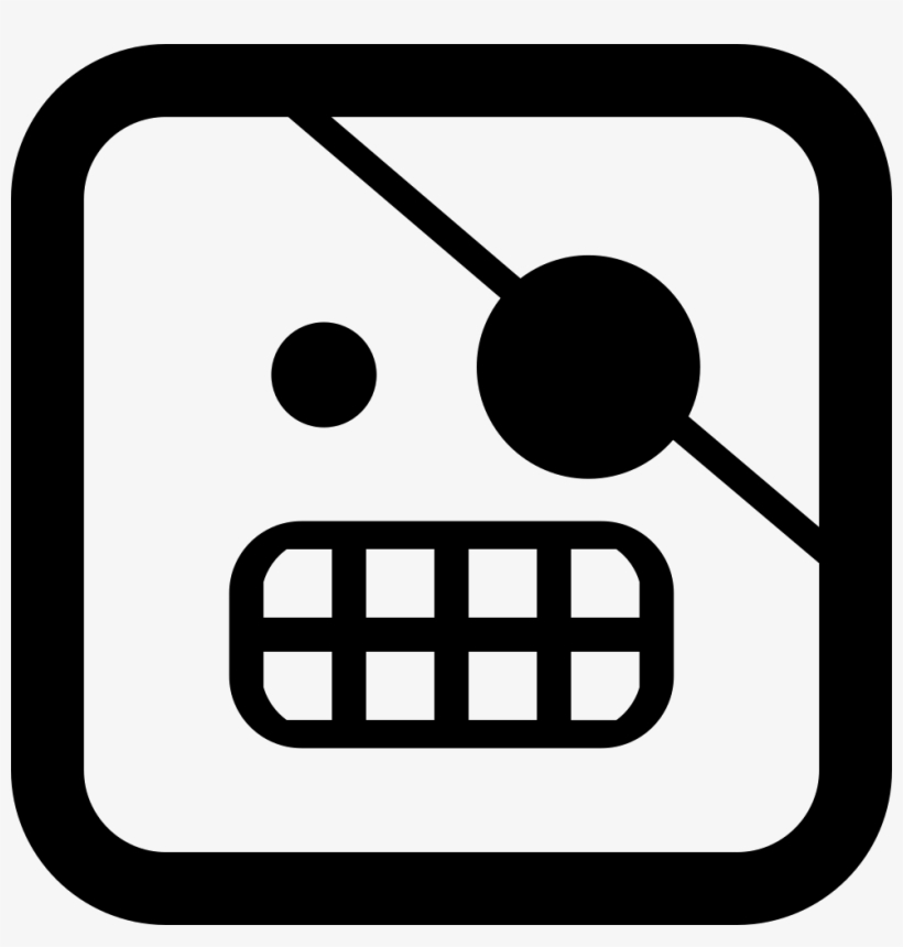 Pirate Emoticon Face With One Covered Eye In Square - Ojo Tapado Pirata, transparent png