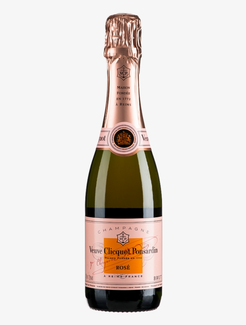 Veuve Clicquot Rosé Nv Champagne Half Bottle - Veuve Clicquot Rose Bottle, transparent png