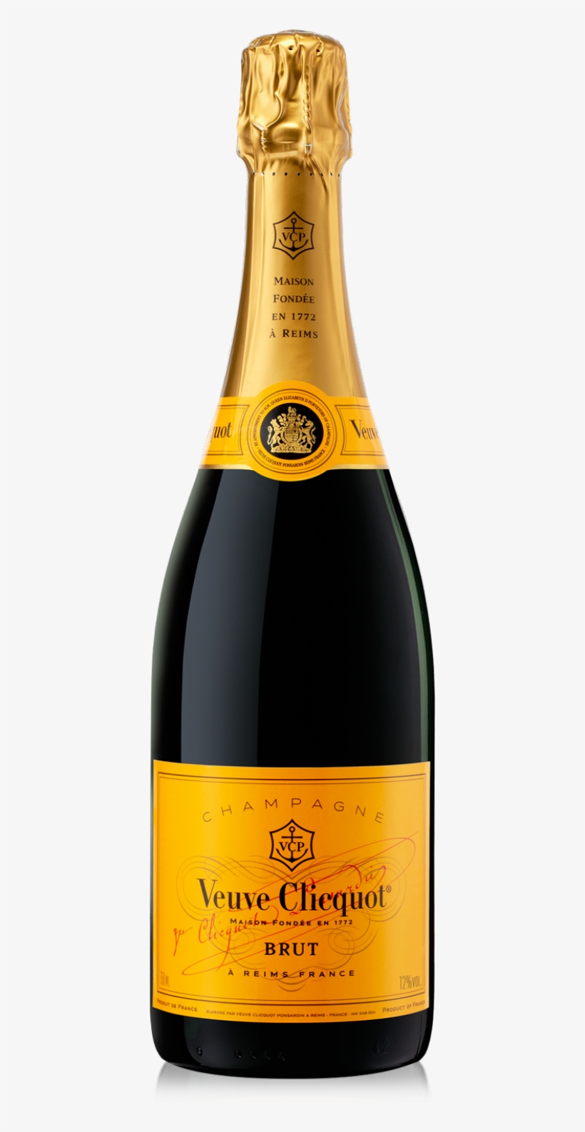 Veuve Clicquot Brut Yellow Label - Veuve Clicquot Brut Champagne - 750 Ml Bottle, transparent png