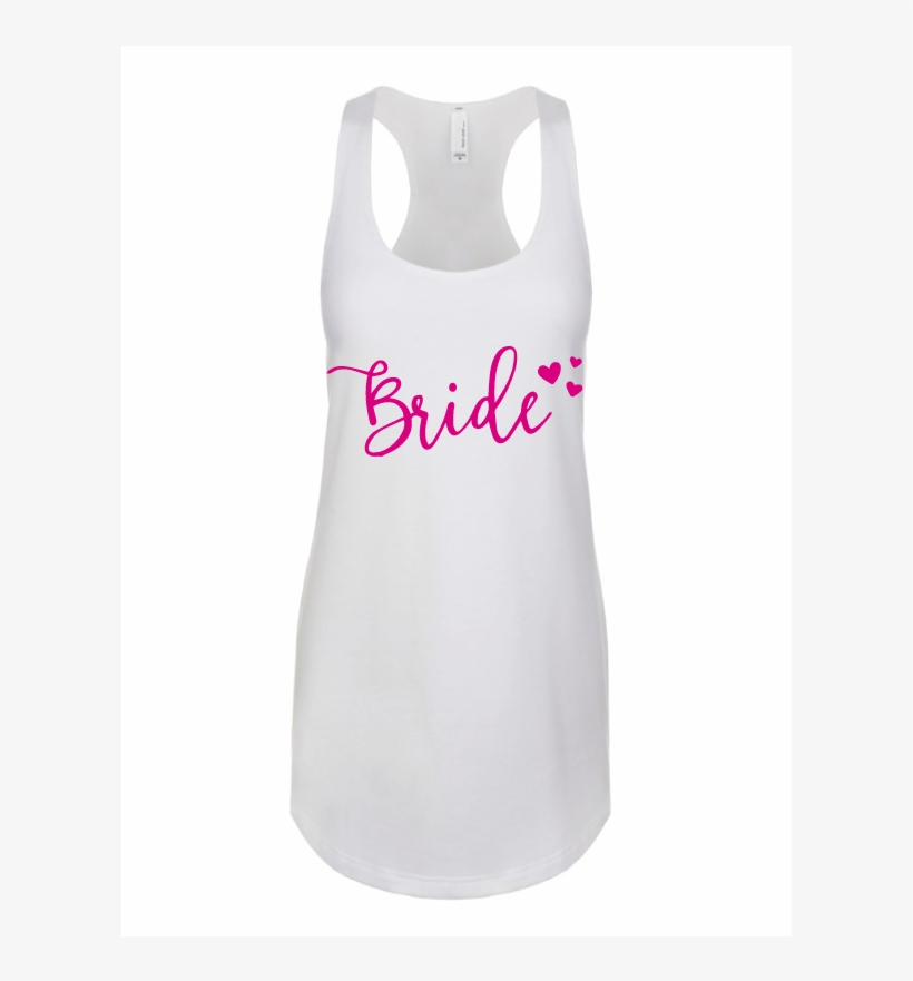 Playera Blanca Bride 3 Corazones - Active Tank, transparent png