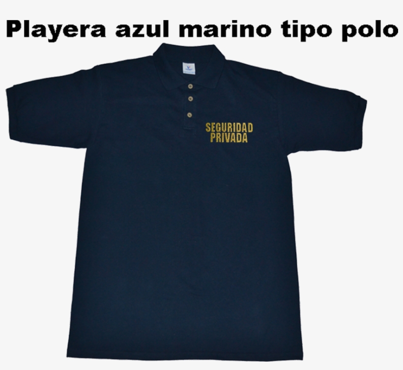 Playera Azul Marino Tipo Polo Bordado Seguridad Privada - Anuncie, transparent png