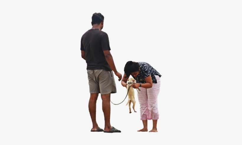 Ns 0152 - People Walking Dog Png, transparent png