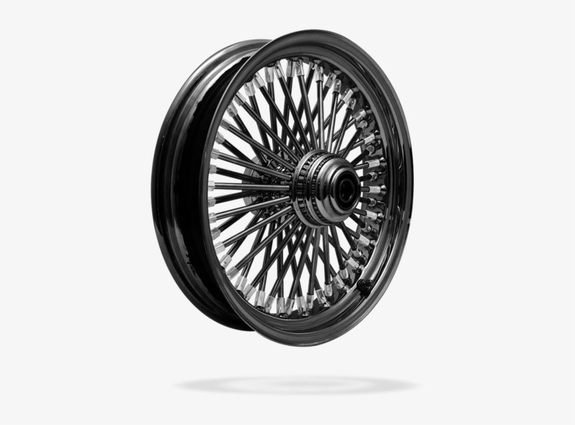 5 Front Or Rear 50 Spoke Pre Staged Custom Motorcycle - 40 Black Spoke Wheels, transparent png