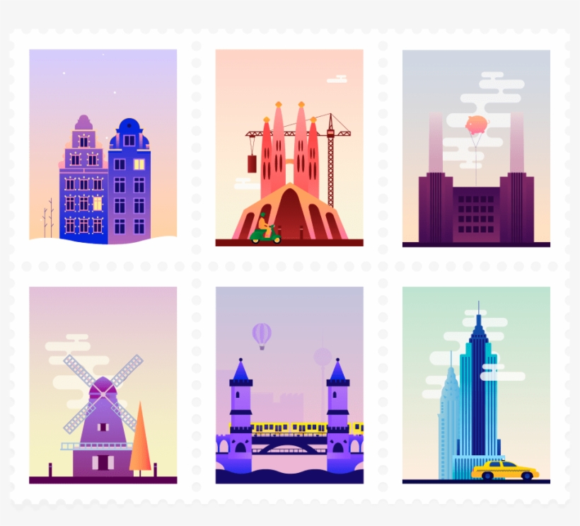 Works - Postage Stamp, transparent png