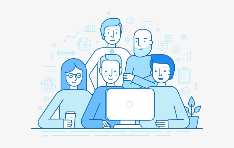 Illustration Of People Working - Illustration, transparent png