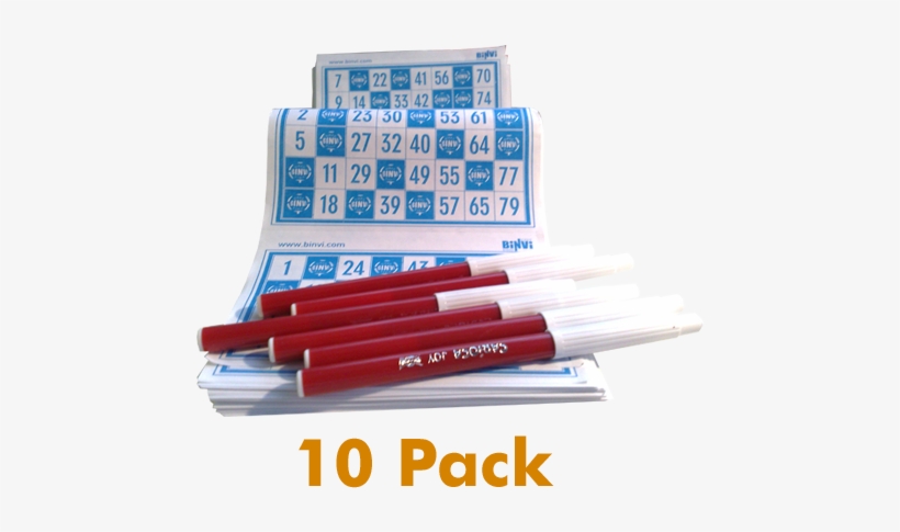 640 Bingo Cards Binvi + 10 Pens, transparent png