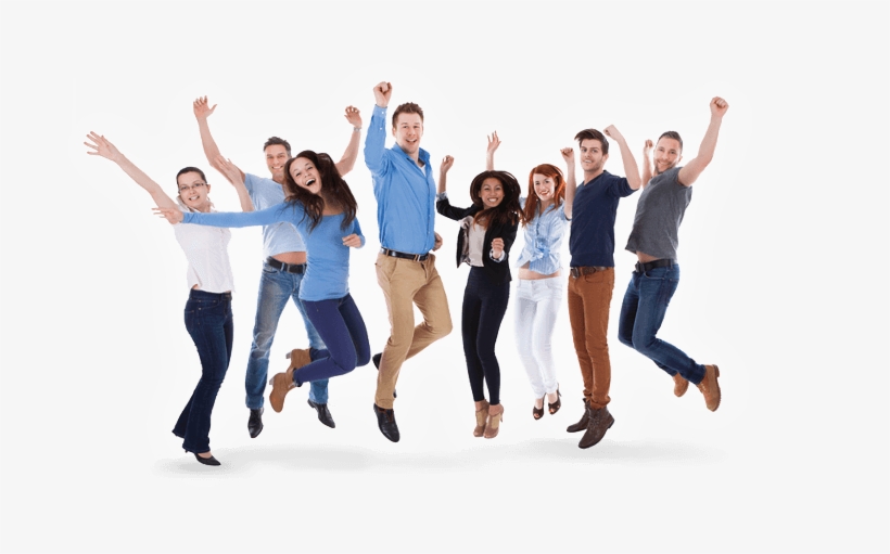 We Work With Businesses Operating In Various Fields, - Group Of People Jumping, transparent png