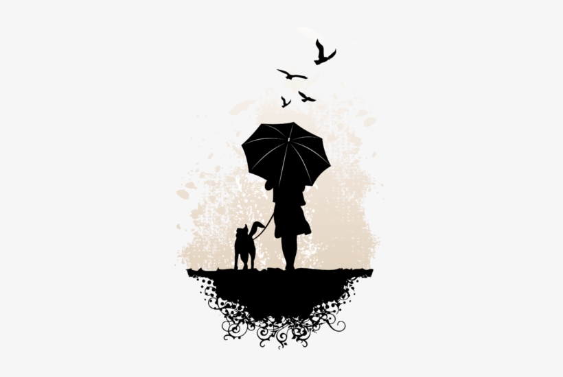 High Quality Guaranteed,create A Gift With Friday Walk - Dog And Girl Silhouette, transparent png